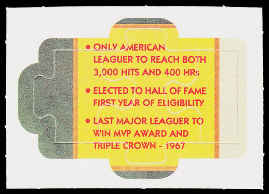 Carl Yastrzemski 1990 Donruss Carl Yastrzemski Puzzle #16-18 Boston Red Sox