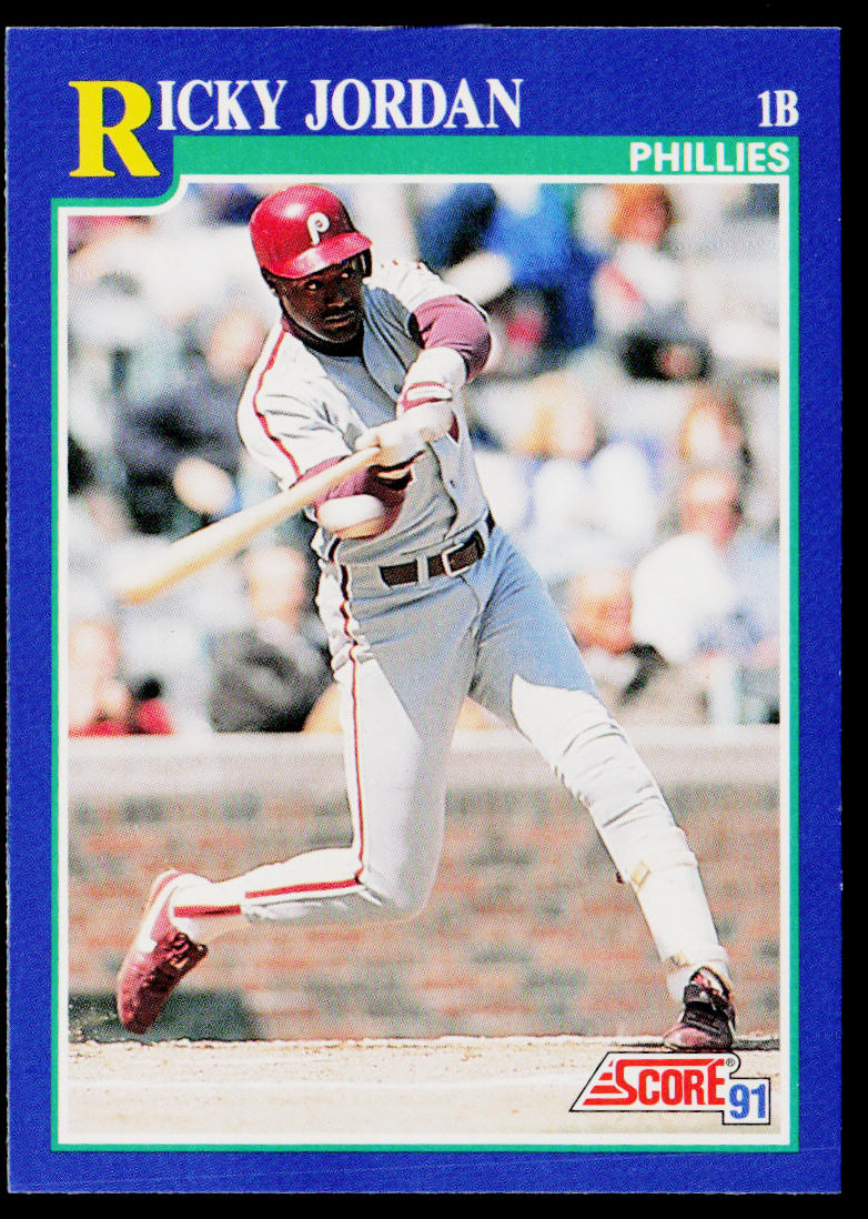 Ricky Jordan 1991 Score #15 Philadelphia Phillies
