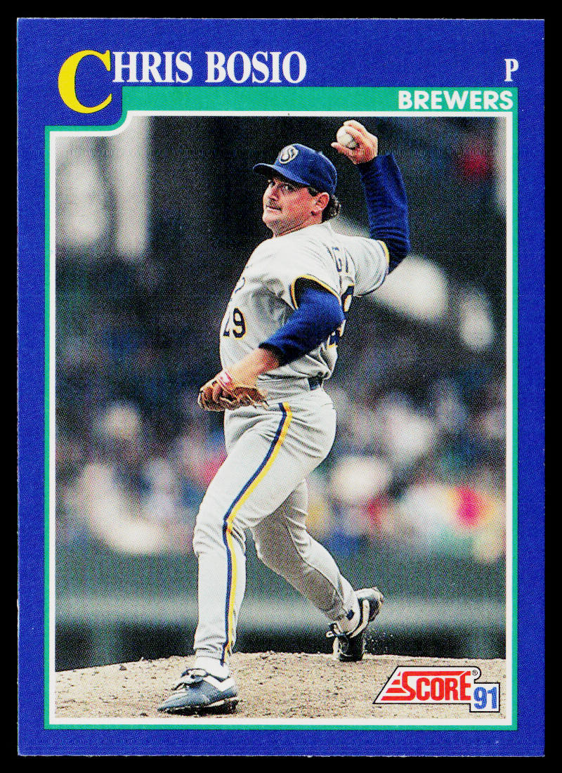 Chris Bosio 1991 Score #43 Milwaukee Brewers