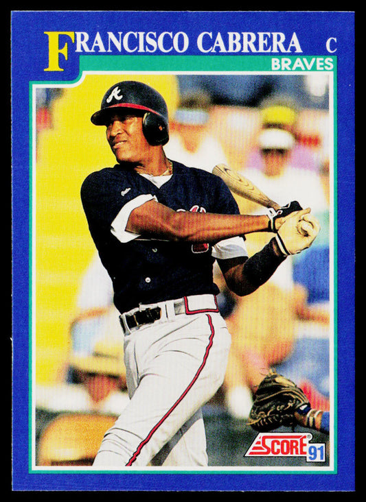 Francisco Cabrera 1991 Score #63 Atlanta Braves