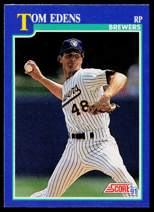 Tom Edens 1991 Score #78 RC Milwaukee Brewers