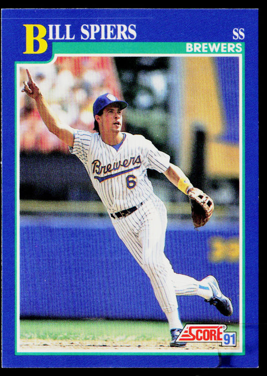Bill Spiers 1991 Score #84 Milwaukee Brewers