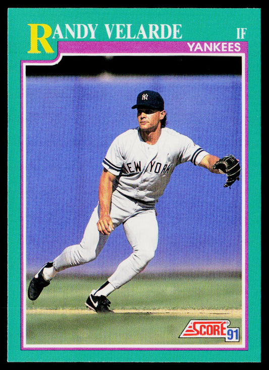 Randy Velarde 1991 Score Promos #134 New York Yankees