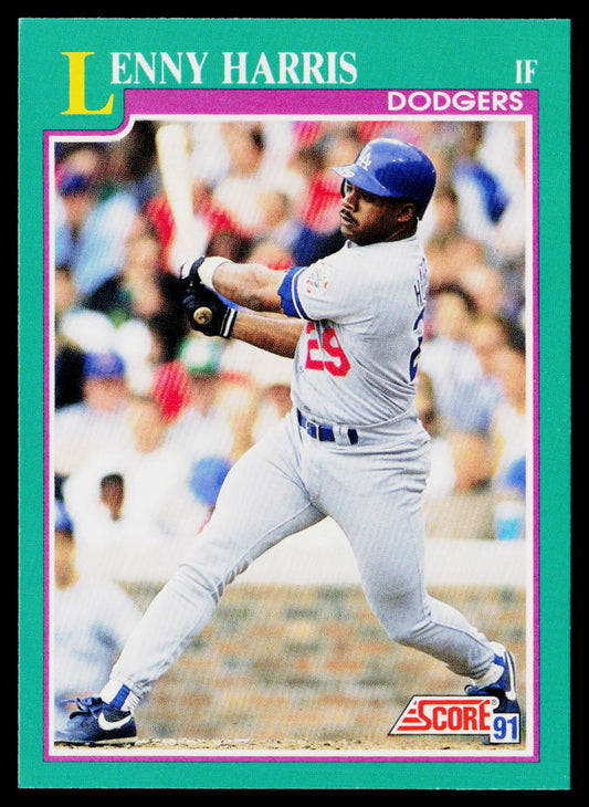 Lenny Harris 1991 Score Promos #144 Los Angeles Dodgers
