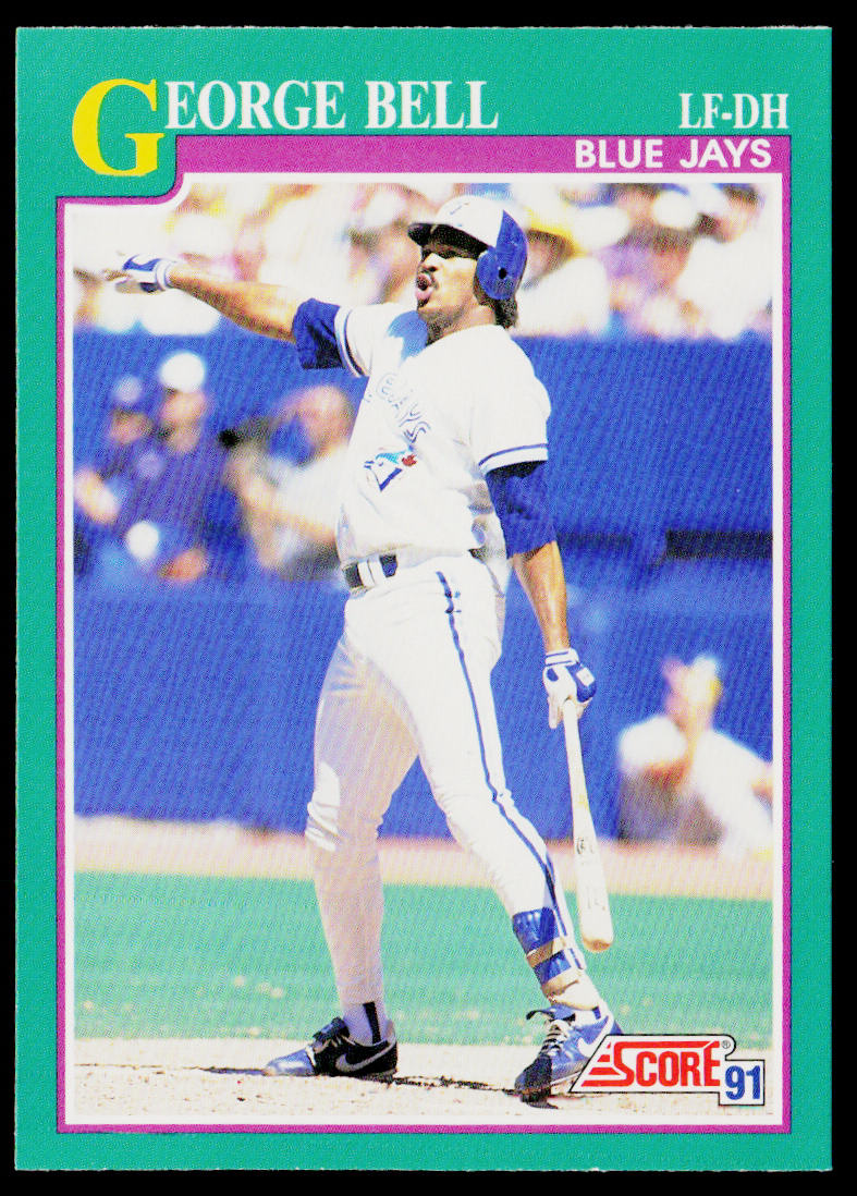 George Bell 1991 Score #195 Toronto Blue Jays