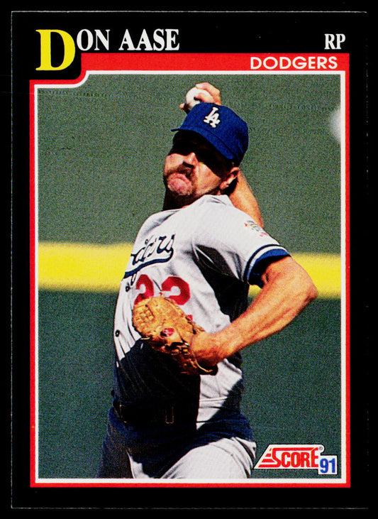 Don Aase 1991 Score #289 Los Angeles Dodgers