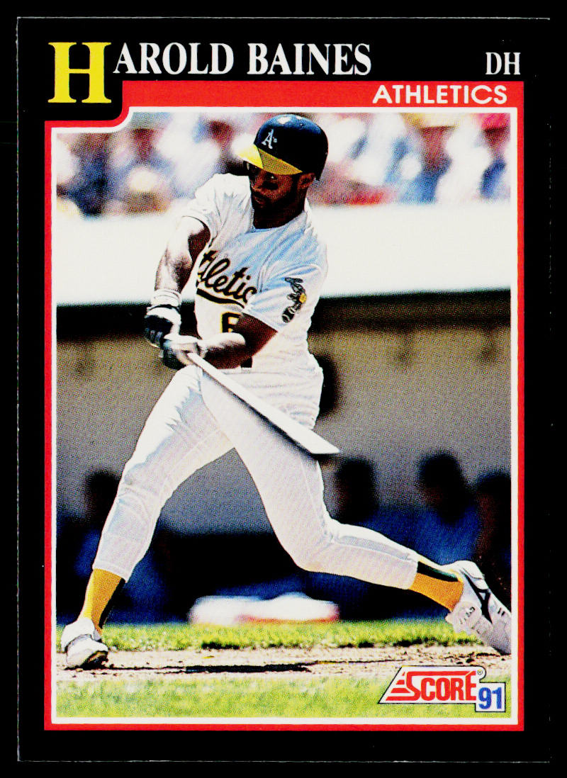Harold Baines 1991 Score #291 Oakland Athletics