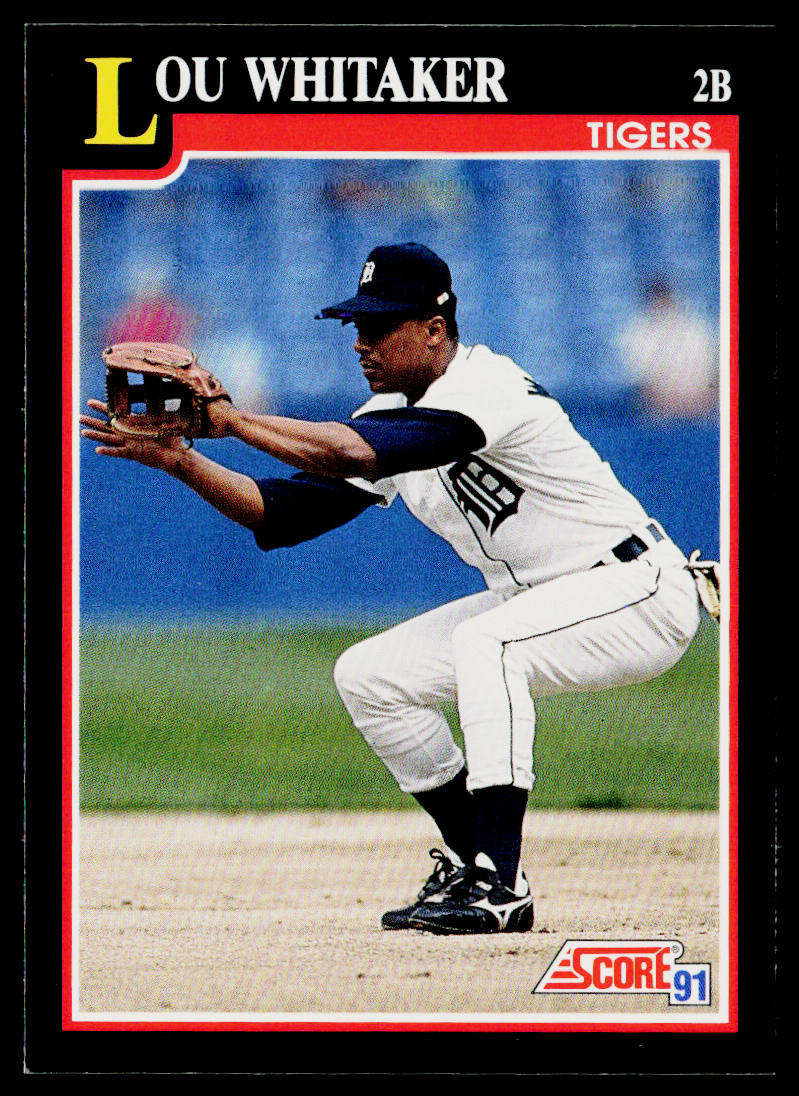 Lou Whitaker 1991 Score #297 Detroit Tigers