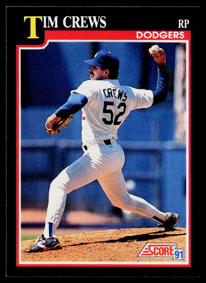 Tim Crews 1991 Score #302 Los Angeles Dodgers