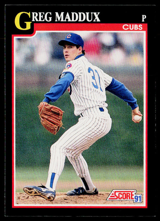 Greg Maddux 1991 Score #317 Chicago Cubs