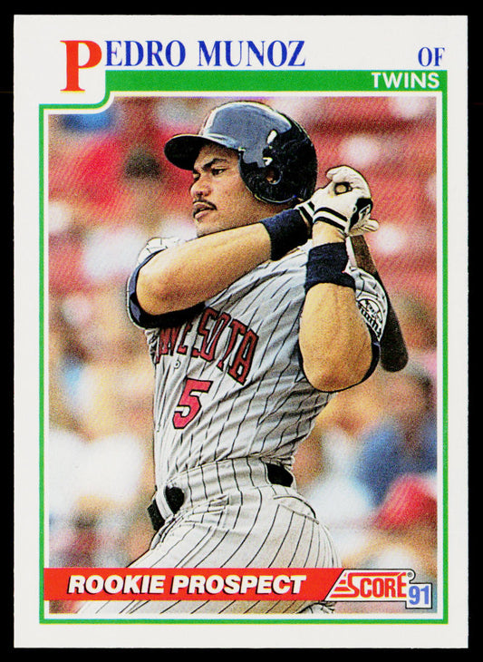 Pedro Munoz 1991 Score #332 RC Minnesota Twins