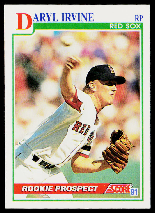 Daryl Irvine 1991 Score #333 RC Boston Red Sox