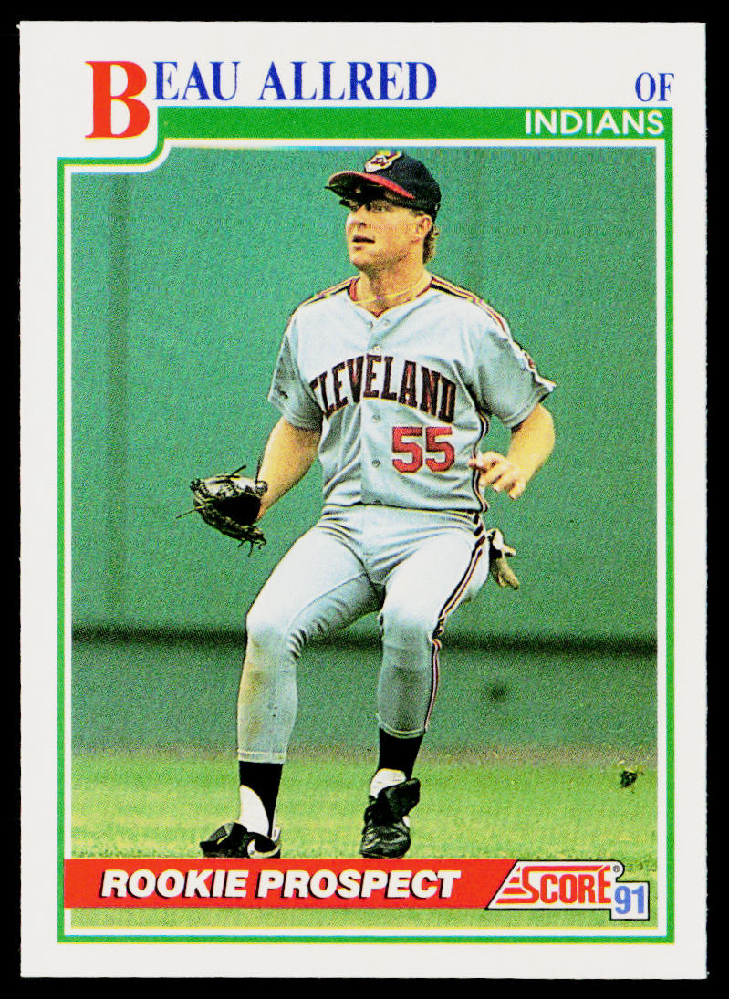 Beau Allred 1991 Score #338 Cleveland Indians