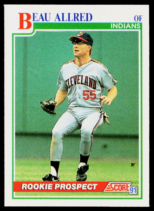 Beau Allred 1991 Score #338 Cleveland Indians