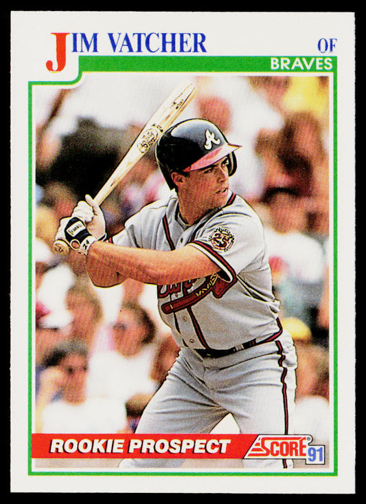 Jim Vatcher 1991 Score #341 RC Atlanta Braves