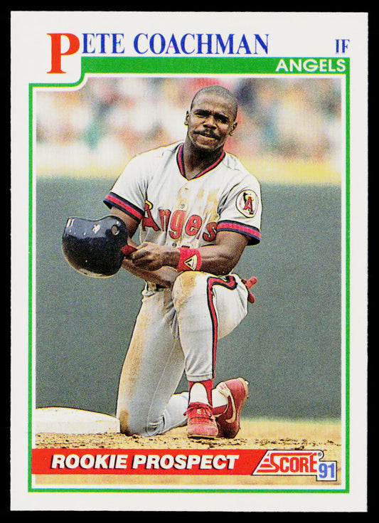 Pete Coachman 1991 Score #344 RC California Angels