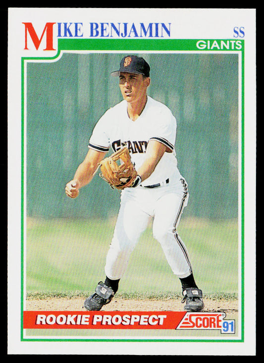 Mike Benjamin 1991 Score #345 San Francisco Giants