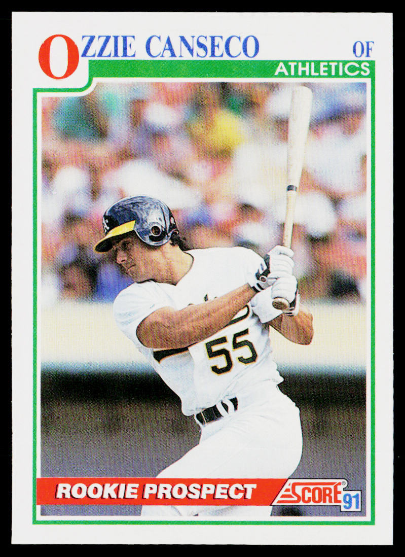 Ozzie Canseco 1991 Score #346 Oakland Athletics