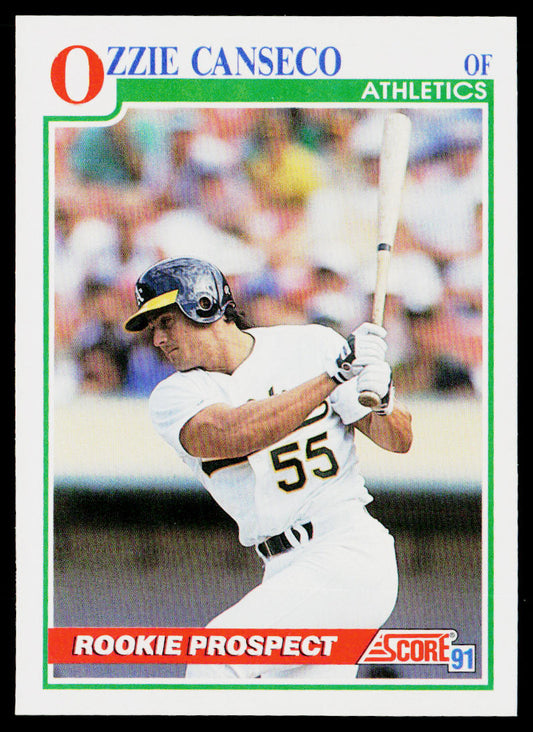 Ozzie Canseco 1991 Score #346 Oakland Athletics