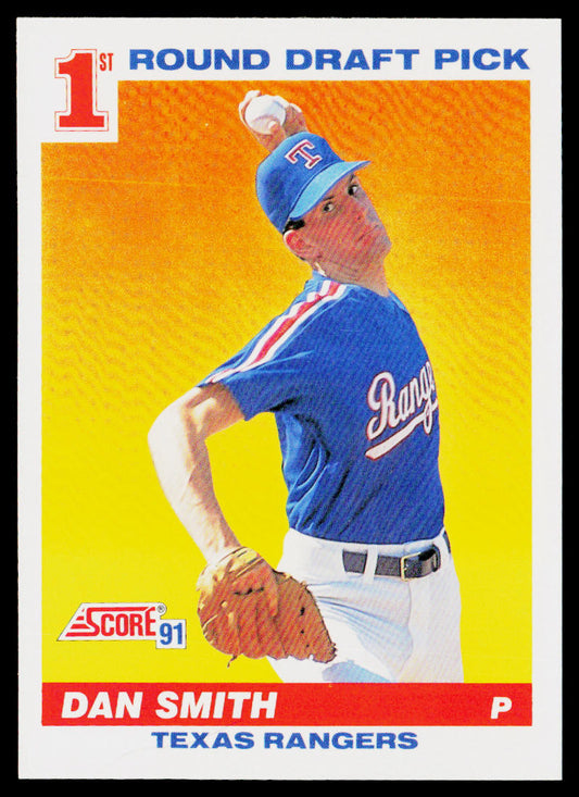 Dan Smith 1991 Score #384 RC Texas Rangers