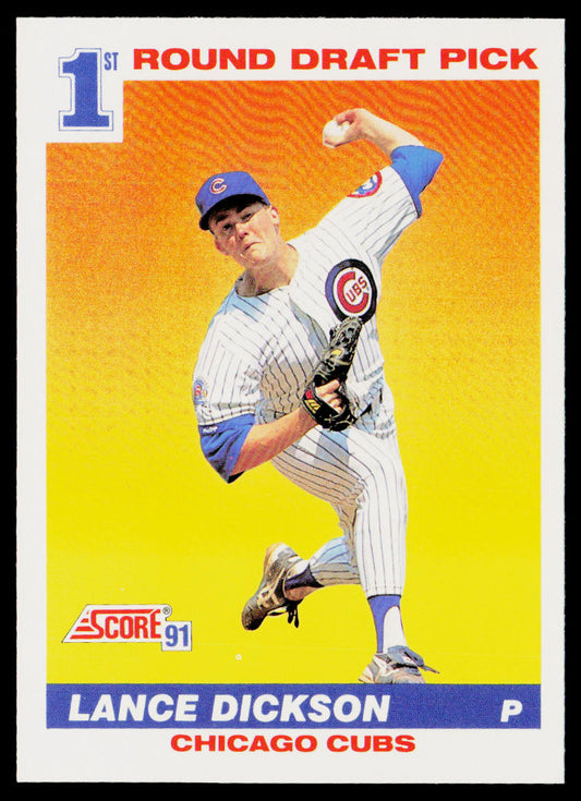 Lance Dickson 1991 Score #385 RC Chicago Cubs