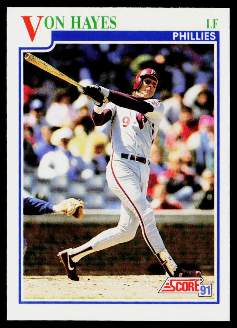 Von Hayes 1991 Score #426 Philadelphia Phillies