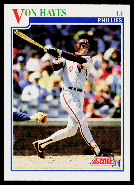 Von Hayes 1991 Score #426 Philadelphia Phillies