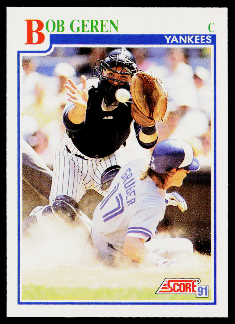 Bob Geren 1991 Score #435 New York Yankees