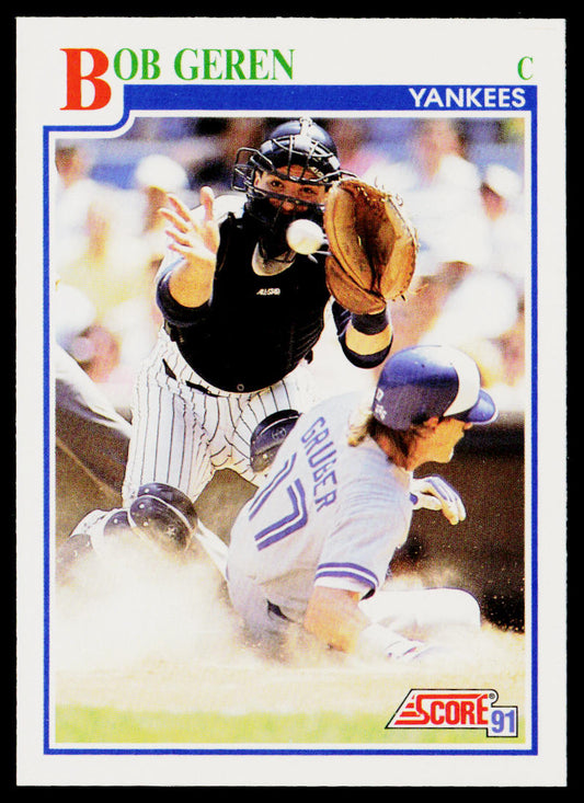 Bob Geren 1991 Score #435 New York Yankees