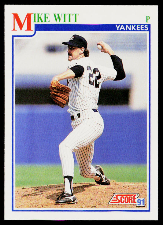 Mike Witt 1991 Score #430 New York Yankees