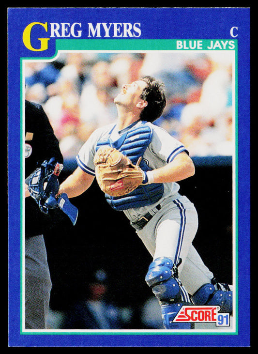 Greg Myers 1991 Score #88 Toronto Blue Jays