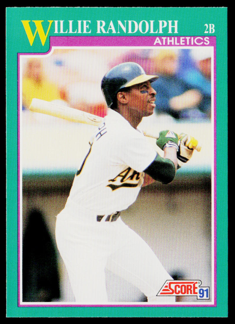 Willie Randolph 1991 Score Promos #194 Oakland Athletics