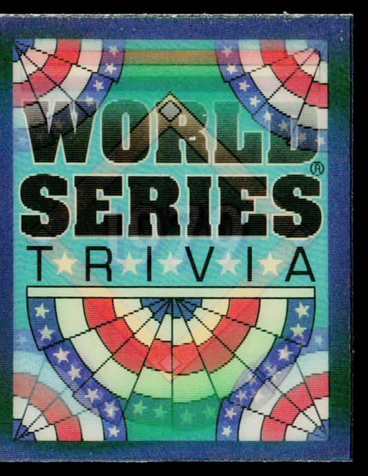 Willie Leads the Family 1991 Score Magic Motion: World Series Trivia #10