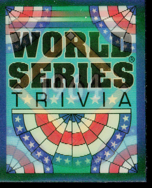 End of an Era 1991 Score Magic Motion: World Series Trivia #21