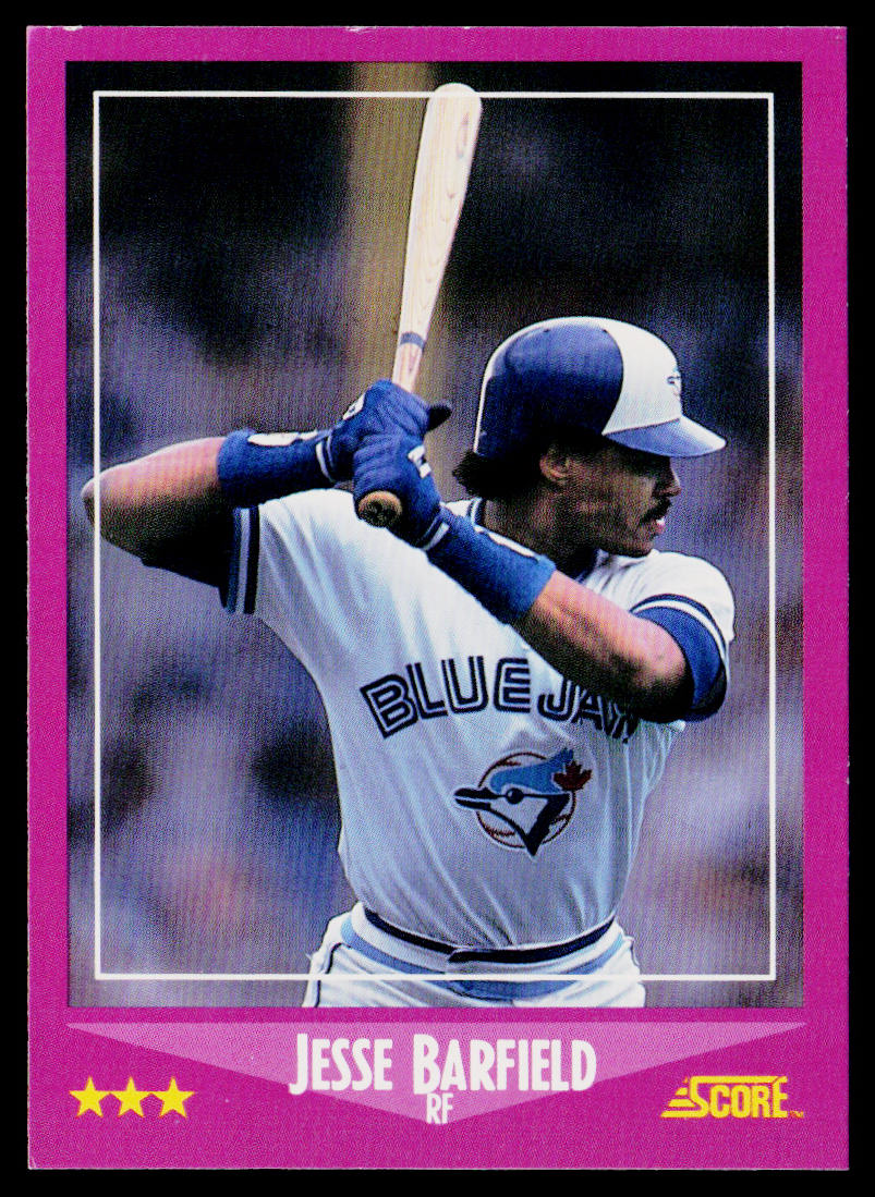 Jesse Barfield 1988 Score #8 Toronto Blue Jays