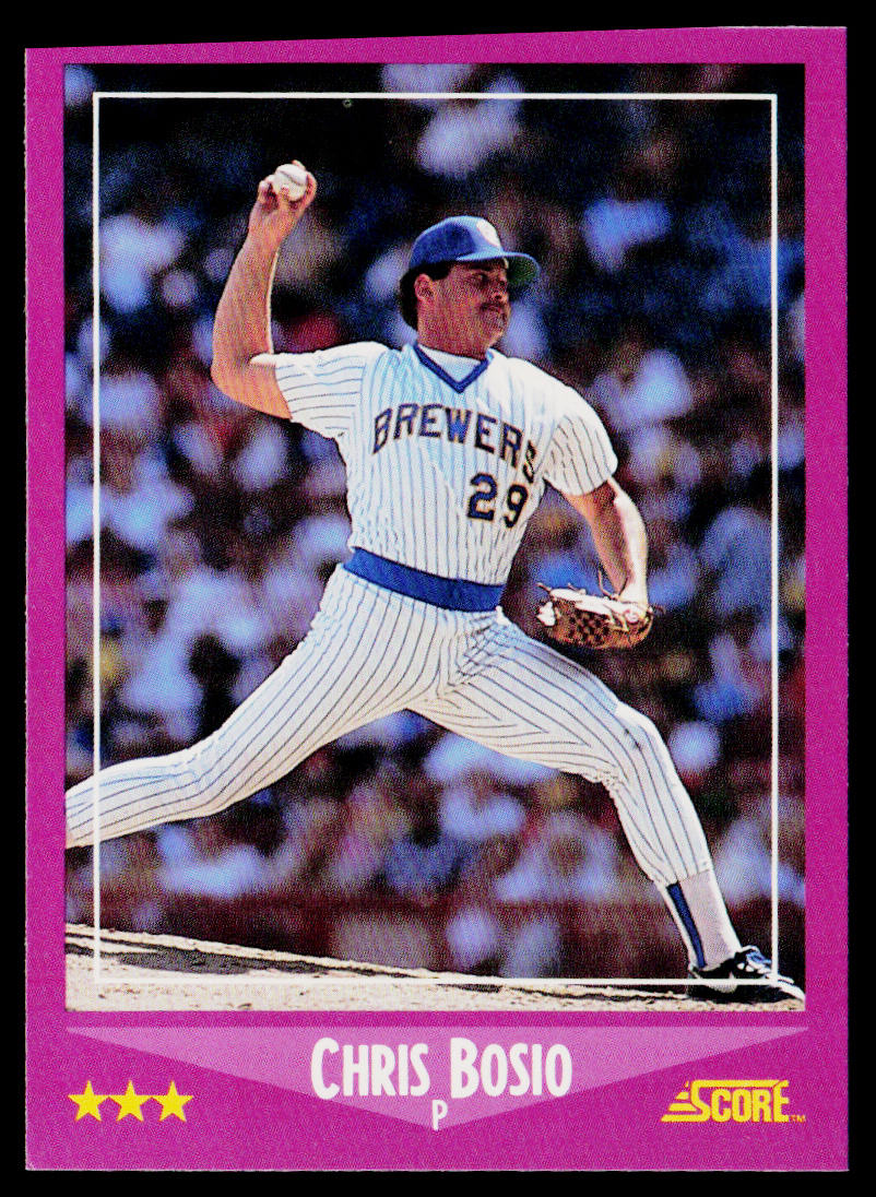 Chris Bosio 1988 Score #38 Milwaukee Brewers