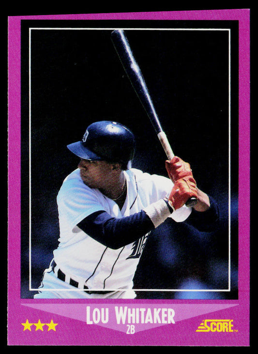 Lou Whitaker 1988 Score #56 Detroit Tigers