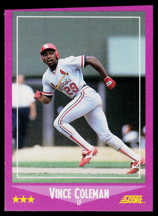 Vince Coleman 1988 Score #68 St. Louis Cardinals