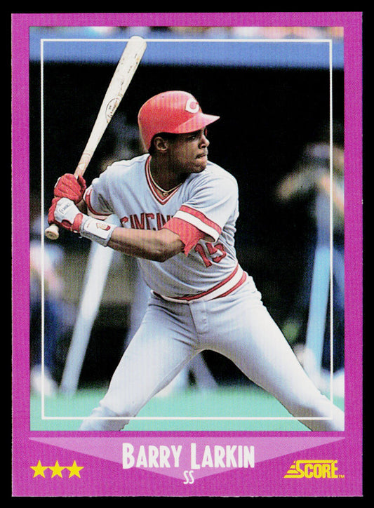 Barry Larkin 1988 Score #72 Cincinnati Reds
