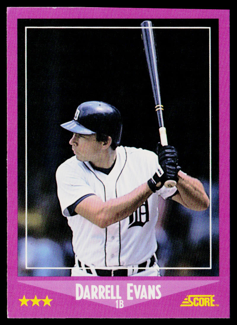 Darrell Evans 1988 Score #75 Detroit Tigers