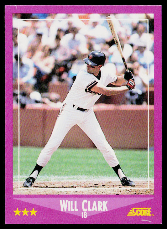Will Clark 1988 Score #78 San Francisco Giants