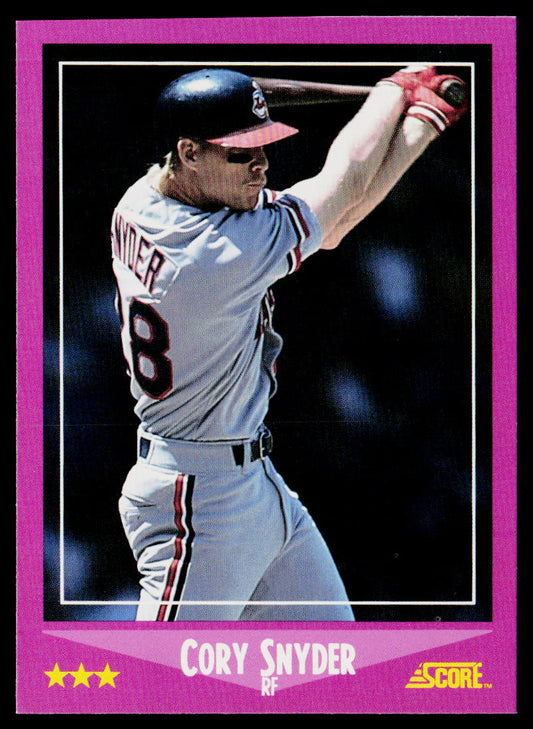 Cory Snyder 1988 Score #92 Cleveland Indians