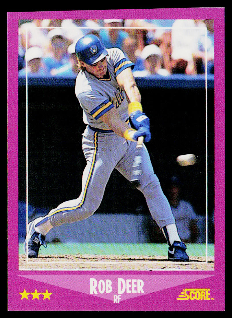 Rob Deer 1988 Score #95 Milwaukee Brewers