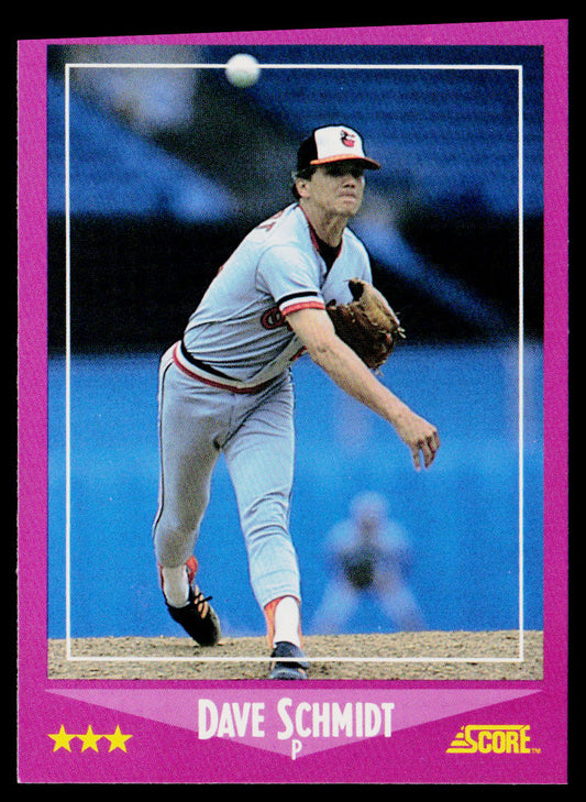 Dave Schmidt 1988 Score #103 Baltimore Orioles
