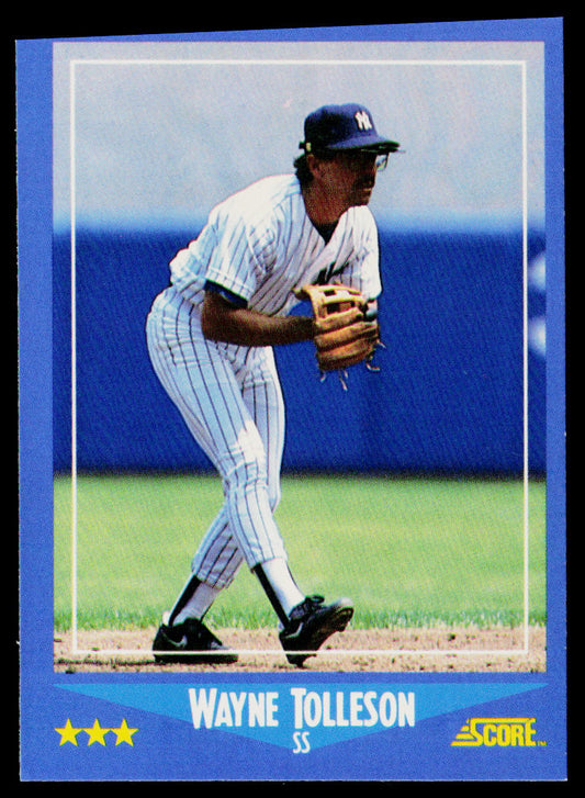 Wayne Tolleson 1988 Score #117 New York Yankees