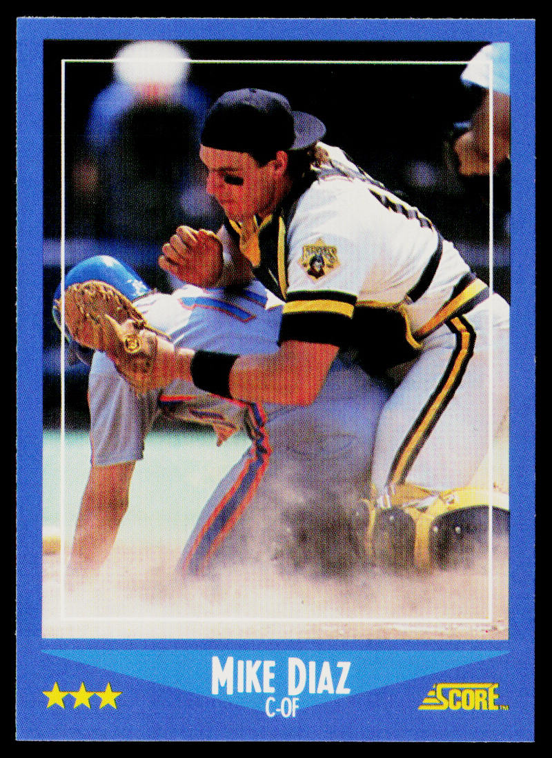 Mike Diaz 1988 Score #143 Pittsburgh Pirates