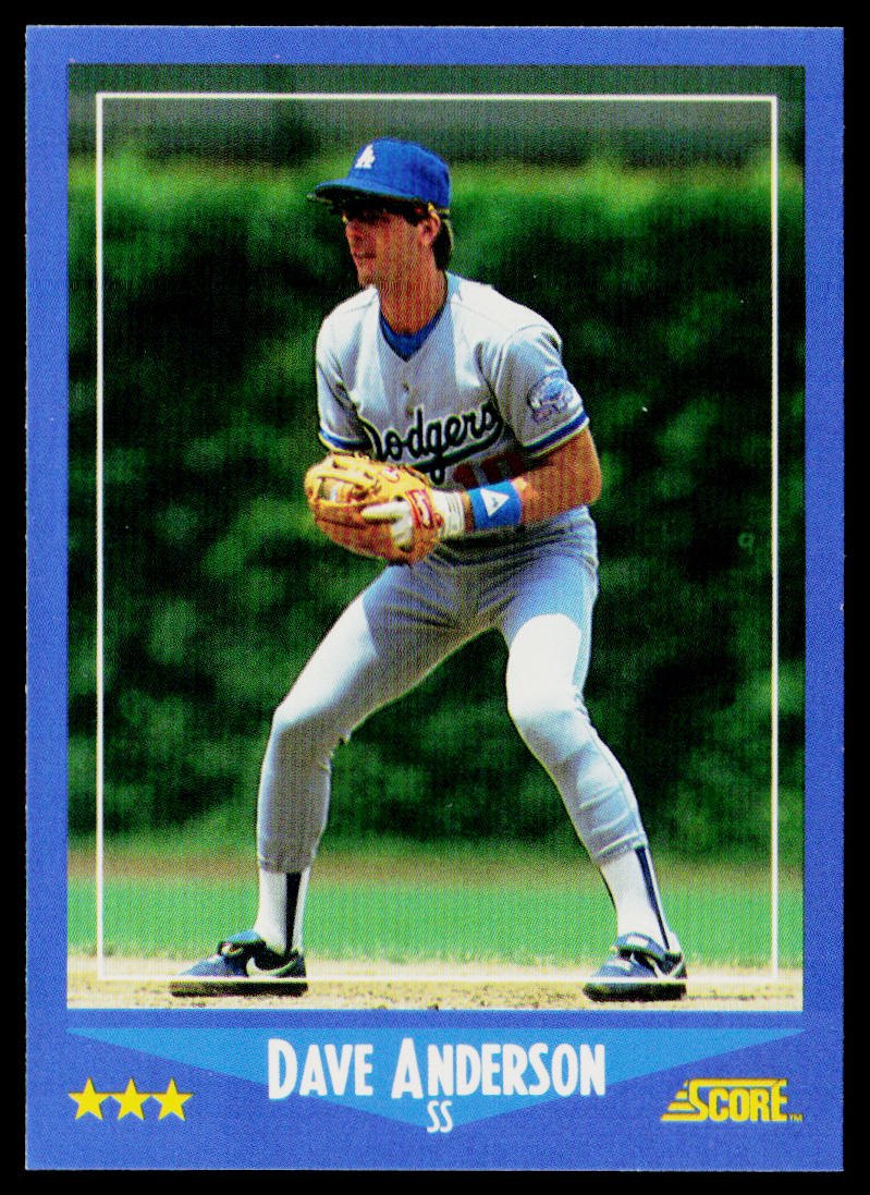 Dave Anderson 1988 Score #166 Los Angeles Dodgers