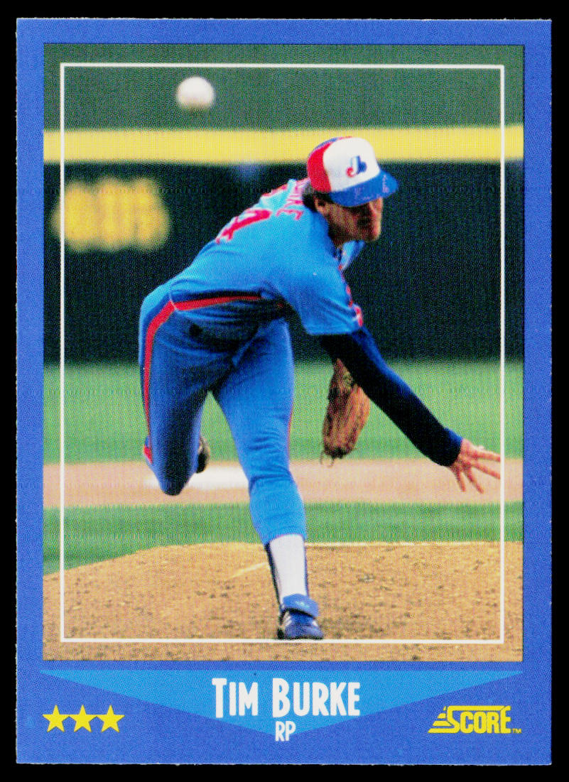 Tim Burke 1988 Score #187 Montreal Expos
