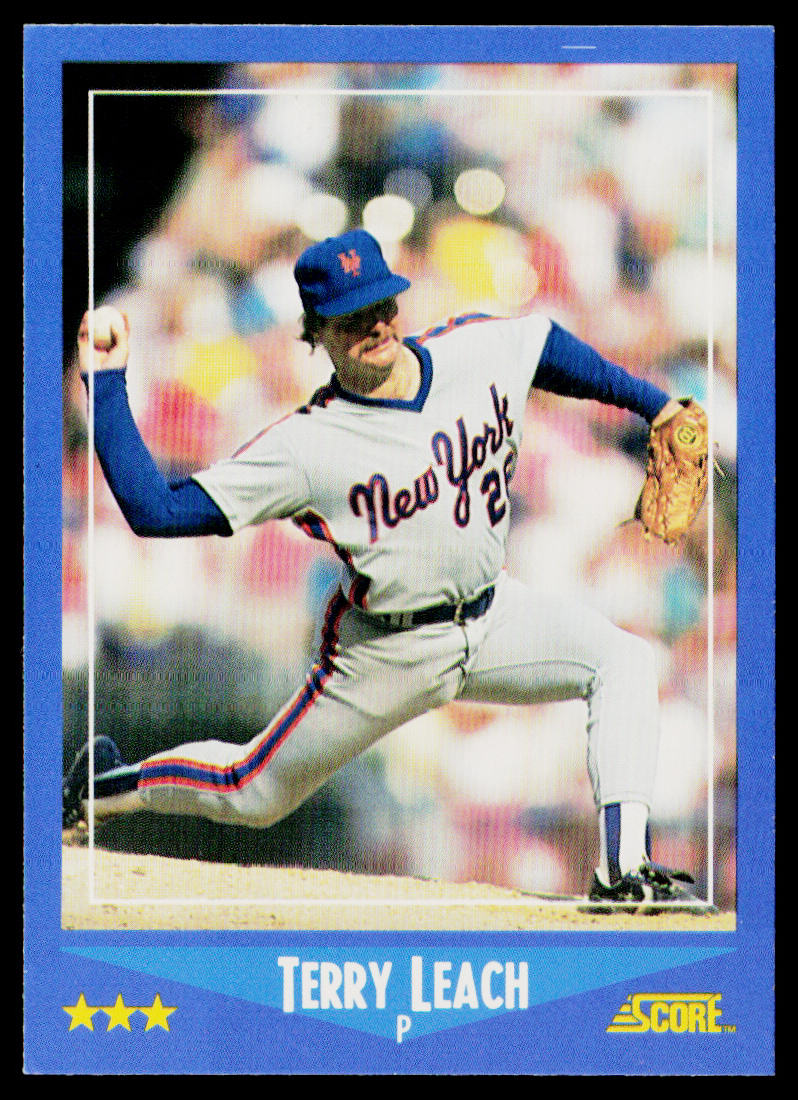 Terry Leach 1988 Score #203 New York Mets