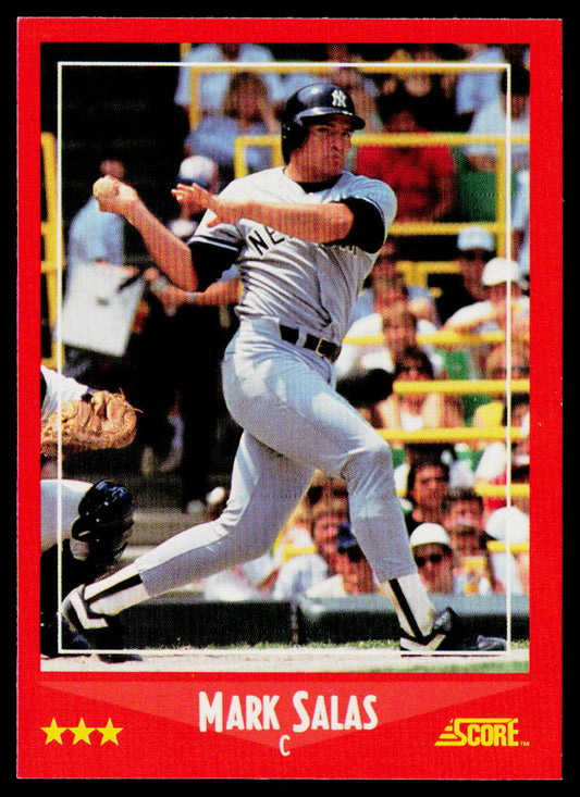 Mark Salas 1988 Score #232 New York Yankees